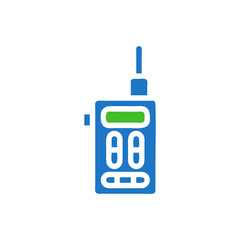 Isolated Portable Radio Transceiver Graphic Icon