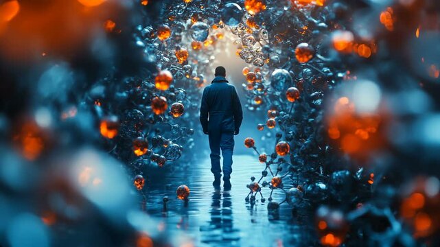 Discover the Mysterious Pathway Lined with Colorful Orbs An Enchanting Journey Into the World of Surrealism