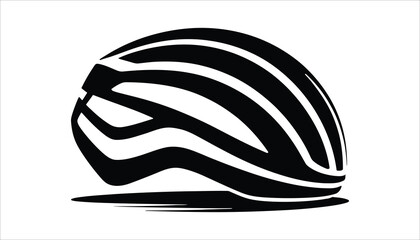 Racing Bike Helmet Vector Icon. Speed Sports Cycling Logo Design.