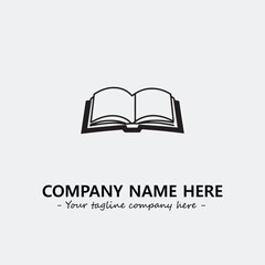 Book illustration black and white for logo company vector image
