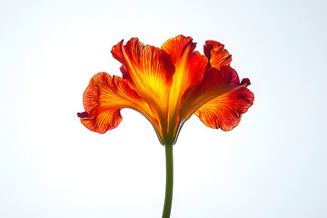 Orange Flower Blooms Brightly Outdoors