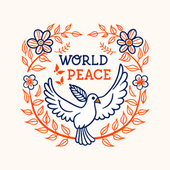 Dove of peace simple icon. Flying dove of peace icon art. Peace concept icon.