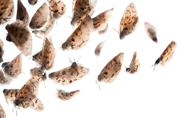 Obraz premium Brown Moths Flutter Gracefully in Air