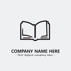 Book illustration black and white for logo company vector image
