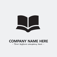 Book illustration black and white for logo company vector image
