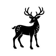 Fototapeta premium Reindeer Silhouette vector illustration