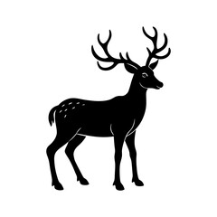 Reindeer Silhouette vector illustration