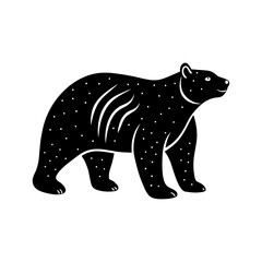 Fototapeta premium Polar Bear Silhouette vector illustration