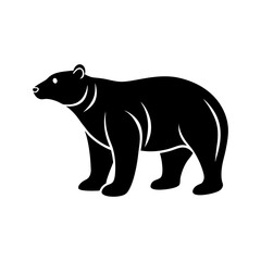 Polar Bear Silhouette vector illustration