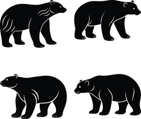 Polar Bear Silhouette vector illustration