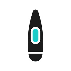 Stylized Digital Thermometer Graphic Design
