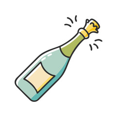 prosecco bottle icon, prosecco bottle vector illustration-simple illustration of prosecco bottle, perfect for prosecco bottle logos and icons