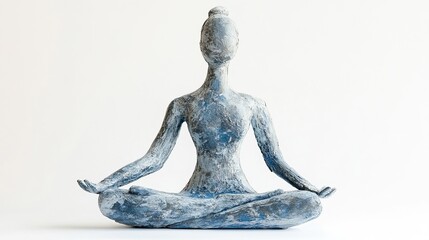 Gold Buddhist sculpture of a meditating woman statue in Asia, embodying spiritual peace