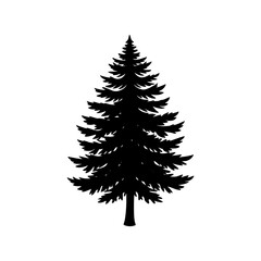 Pine Tree Silhouette vector illustration