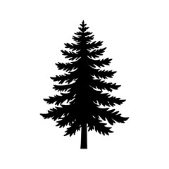 Pine Tree Silhouette vector illustration