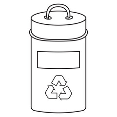 Recycling Bin line icon. Recycling waste outline vector icon. Symbol, logo illustration. Vector graphics.