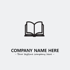 Book illustration black and white for logo company vector image
