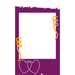 frame with hearts