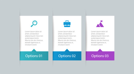 Horizontal progress bar featuring 3 arrow-shaped elements, symbolizing three six stages of business strategy and progression. Clean timeline infographic design template. Vector for presentation