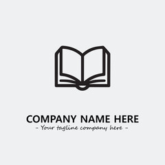 Book illustration black and white for logo company vector image

