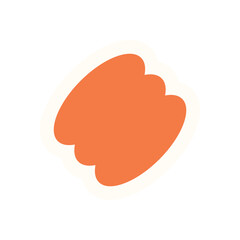 Bold abstract shape sticker. A striking icon of minimal shape. This graphic element showcases y2k brutalism with flat design, ideal for modern decoration or graphic projects.