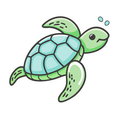 sea turtle icon, sea turtle vector illustration-simple illustration of sea turtle, perfect for sea turtle logos and icons