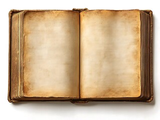 Ancient Tome: A weathered antique book lies open, its aged pages offering a glimpse into the past. The parchment-like paper hints at untold stories and a wealth of historical knowledge.