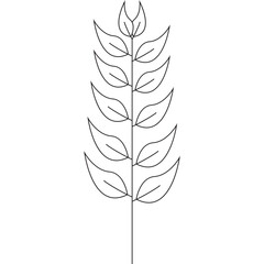 Leaf Line Illustration