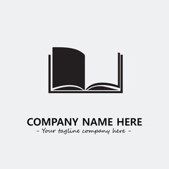 Book illustration black and white for logo company vector image
