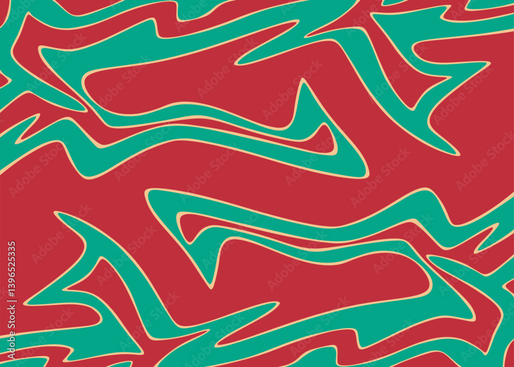 Poster abstract background with gradient wavy line pattern and with some copy space area