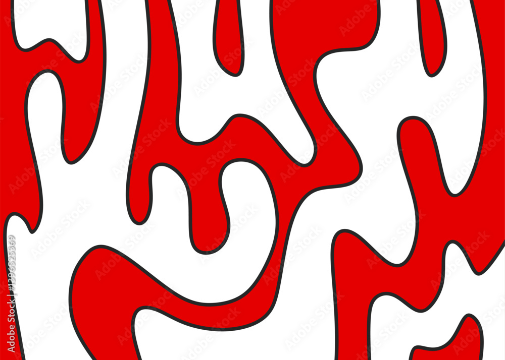 Poster abstract background with simple wavy line pattern