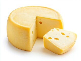 Wheel of cheese Isolated Background