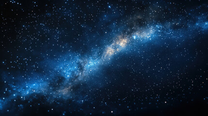 Fototapeta premium A starry night sky with a long blue line in the middle