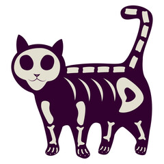 Cute Cat Halloween with Costume. Vector Cartoon Character.