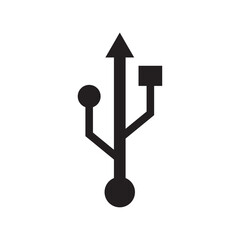 usb connection symbol flat icon vector