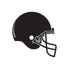 american football helmet flat icon vector