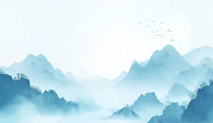 Misty Mountain Range