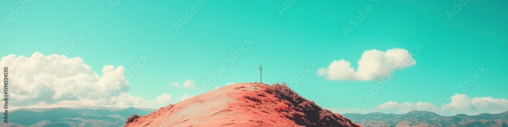Poster Emerging Tech Infrastructure High-Altitude Signal Hub - Next-Gen Connectivity Meets Geospatial Innovation in Minimalist Landscape Paradigm