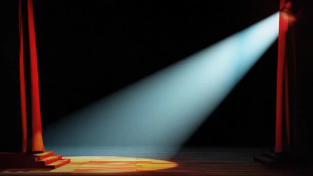 Spotlight Illuminates Stage as Curtains Begin to Open for Performance Generative AI