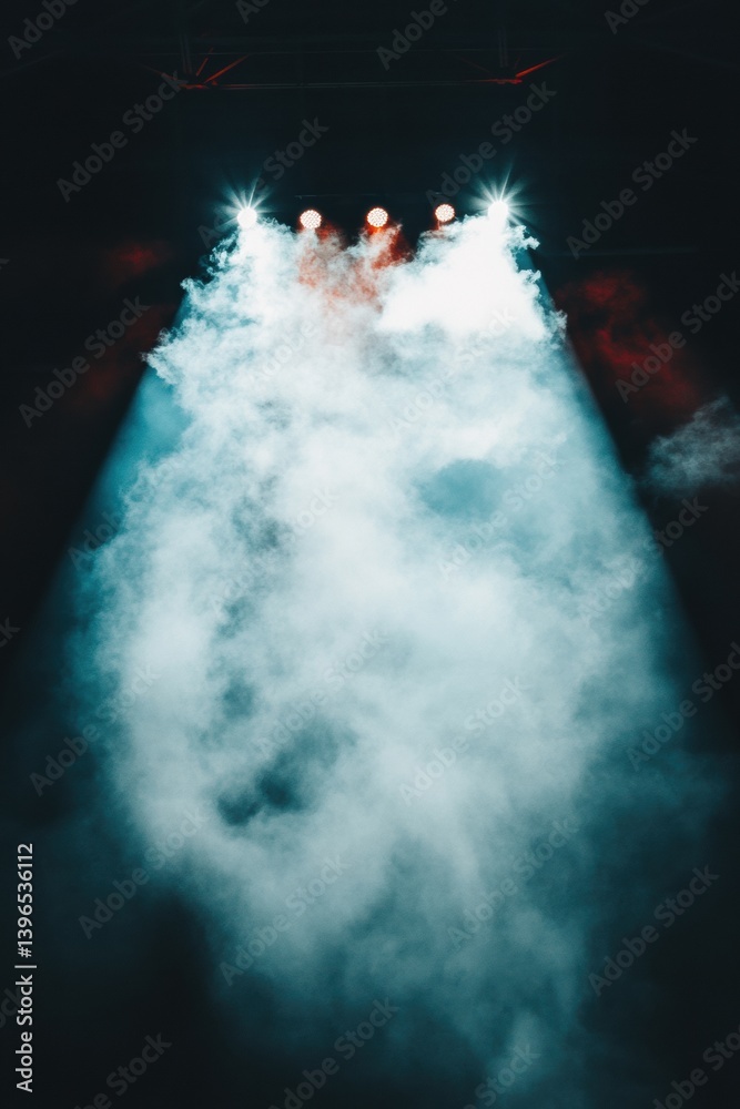 Aufkleber ethereal atmospheric lighting design cinematic smoke visualization with high-intensity illumination 