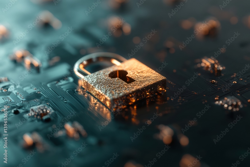 Poster Next-Gen Cybersecurity Fortress Cutting-Edge Digital Protection Paradigm with Metallic Encrypted Shield for Enterprise Resilience in AI-Driven Threat Landscape