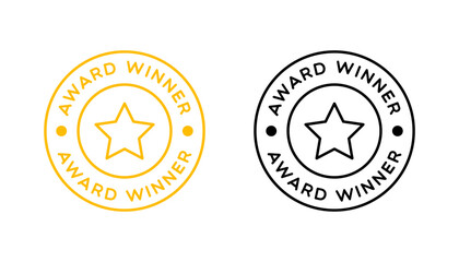 Vector Award Winner Badge Label