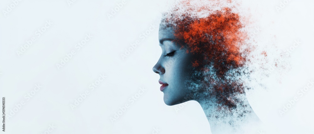 Poster cognitive disruption visualization immersive neural transformation depicting mental plasticity, ai-d