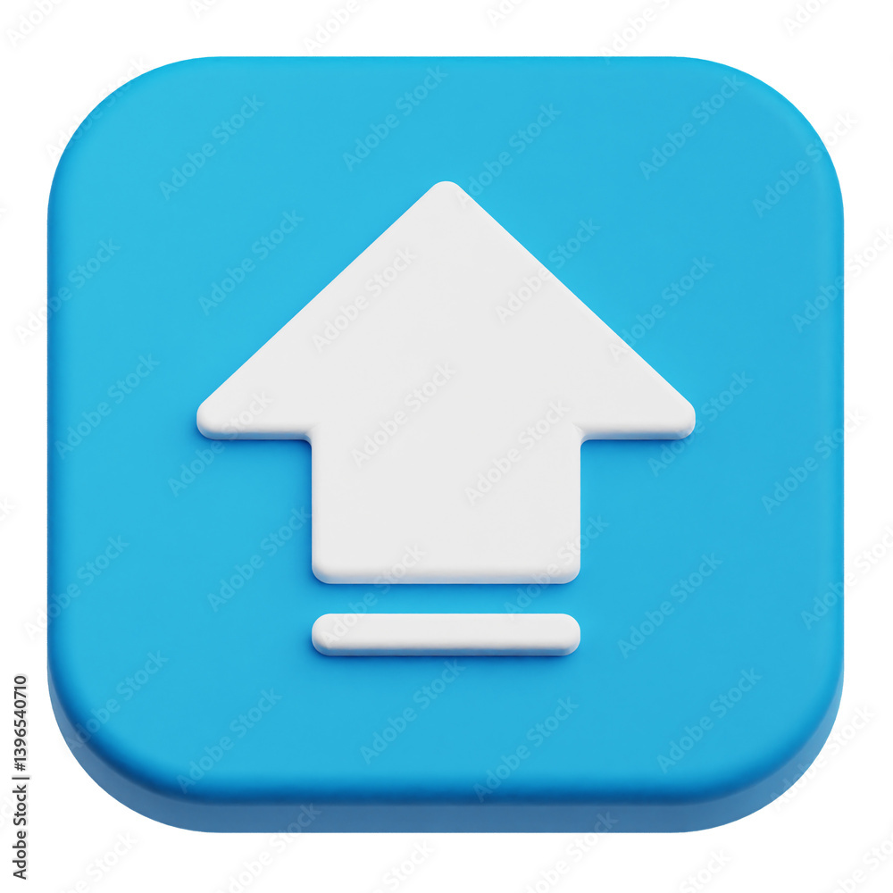 Poster app user interface 3d icon isolated on the transparent background