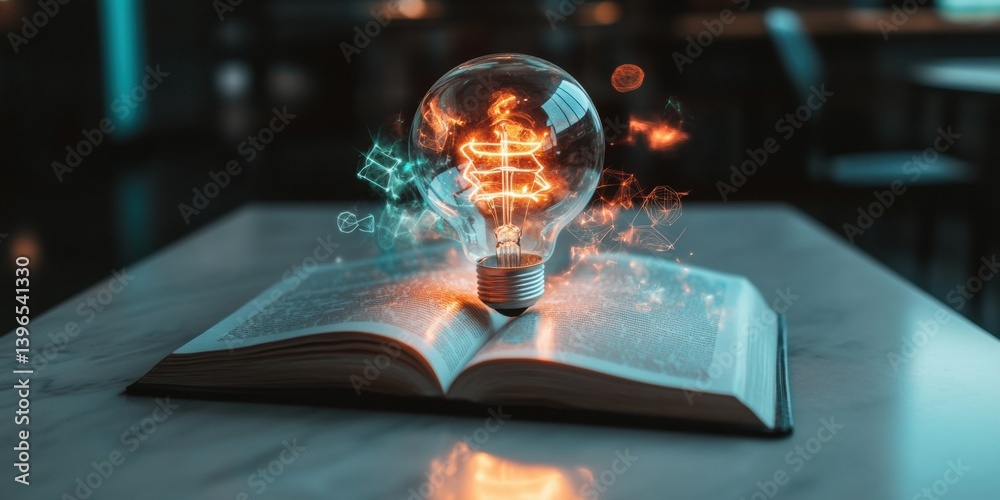 Leinwandbilder Digital Learning Revolution Illuminated Knowledge Transformation through Immersive E-Learning Tech, Empowering Learners with Innovative Educational Visualization