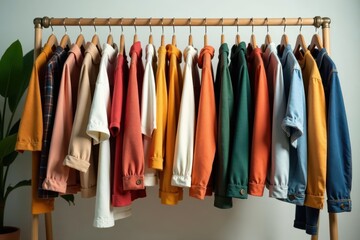 Sustainable clothing rack, organic cotton, hemp, recycled fabrics, clothing rack display, slow fashion, hemp clothing