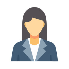Female Profile with Blazer Icon Design