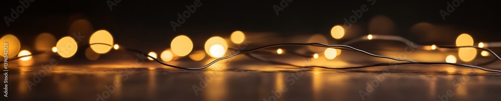 Aufkleber illuminating connectivity warm amber led string lights showcasing modern minimalist design and atmos