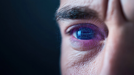 Digital eye technology showcases biometric verification and security features