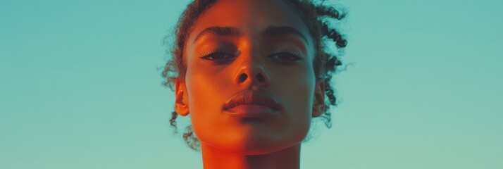 Gen Z Empowerment Portrait Dynamic Chromatic Fusion of Mindful Confidence - Authentic Youth Representation in Contemporary Visual Storytelling